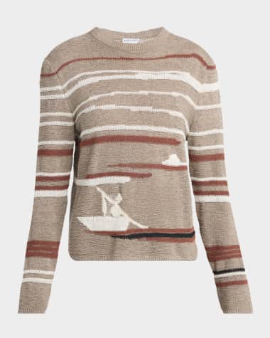 Bottega Veneta Graphic Intarsia Knit Sweater
