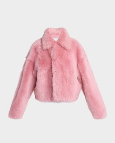 Bottega Veneta Toscana Sheep Shearling Crop Jacket