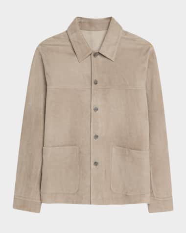 Vince Men's Suede Shirt Jacket