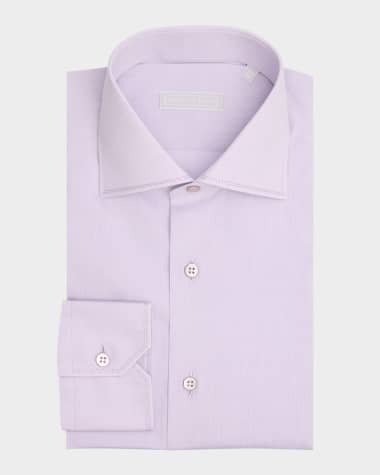 Stefano Ricci Men's Solid Cotton Dress Shirt