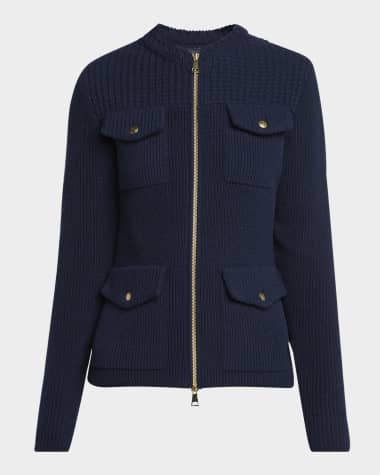 Moncler Wool Zip Cardigan