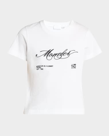 Moncler Embroidered Short-Sleeve T-Shirt