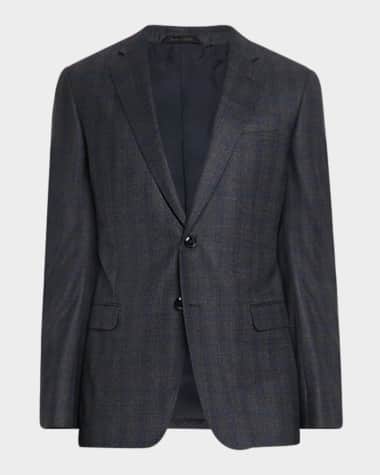 Giorgio Armani Men's Blurred Plaid G Line Two-Piece Suit