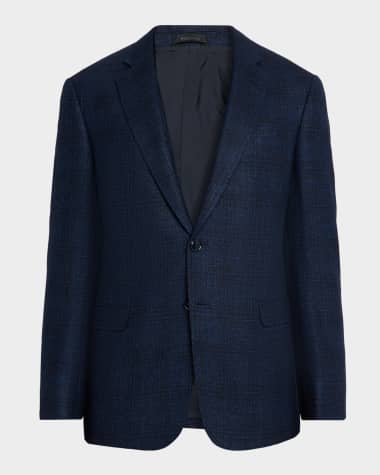 Giorgio Armani Men's Textured Windowpane Sport Coat