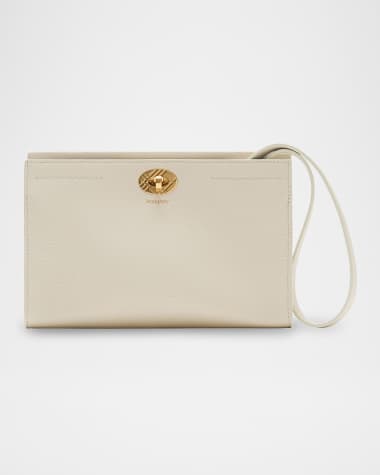 Burberry Cotswolds Grainy Leather Pouch Bag