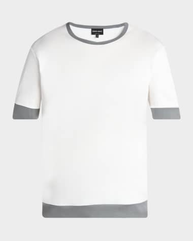 Giorgio Armani Men's Interlock Jersey Crewneck T-Shirt