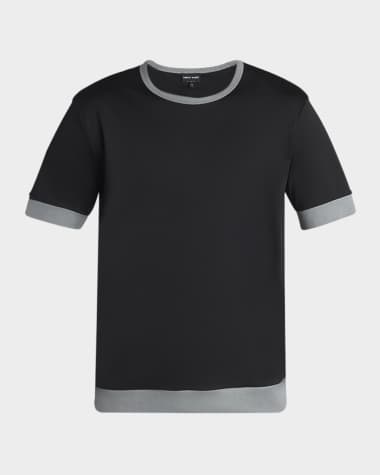 Giorgio Armani Men's Interlock Jersey Crewneck T-Shirt