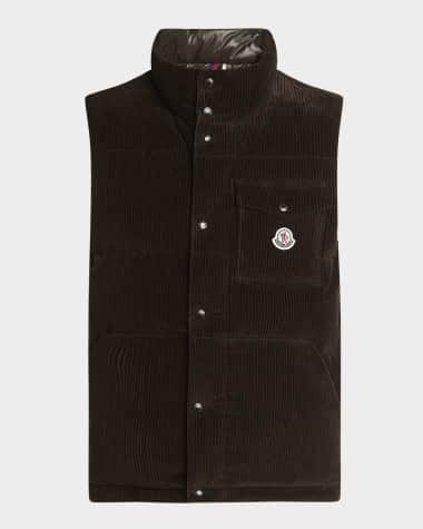 Moncler Men's Agen Full-Zip Corduroy Vest