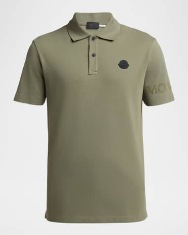 Moncler Men's Sleeve-Logo Pique Polo Shirt