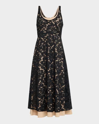 DOROTHEE SCHUMACHER Lacy Dream Sleeveless Floral Lace Midi Dress