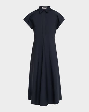 DOROTHEE SCHUMACHER Poplin Power Short-Sleeve Midi Shirtdress