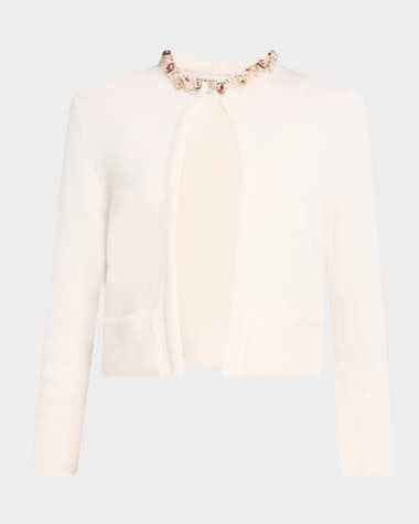 DOROTHEE SCHUMACHER Sparkling Luxury Bead & Crystal-Trim Cardigan