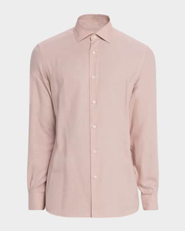 green emerald velvet dress David Donahue Dress Shirt-Trim Fit-Lilac Mini Check