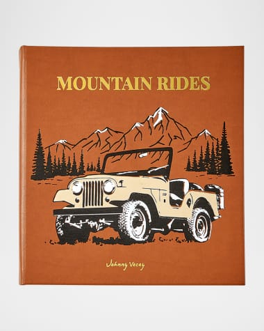 Graphic Image "Mountain Rides" Leather-Bound Book by Johnny Vacay