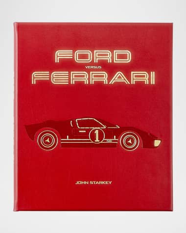 Graphic Image "Ford vs. Ferrari" Leather-Bound Book by John Starkey