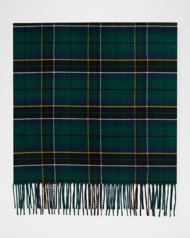 McQueen Silk & Cashmere Tartan Scarf