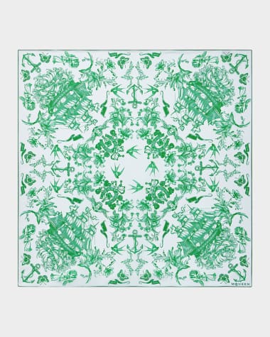McQueen Sailor Tattoo Silk Scarf