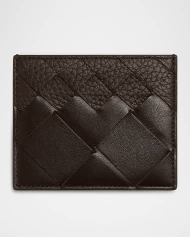 Bottega Veneta Men's Intrecciato 15 Degrade Leather Card Holder