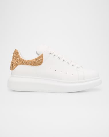 McQueen Snakeskin-Print Leather Oversized Low-Top Sneakers