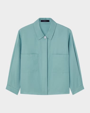Joseph Satie Boxy Silk-Cotton Shirt