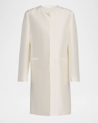 Toteme Silk Collarless Coat