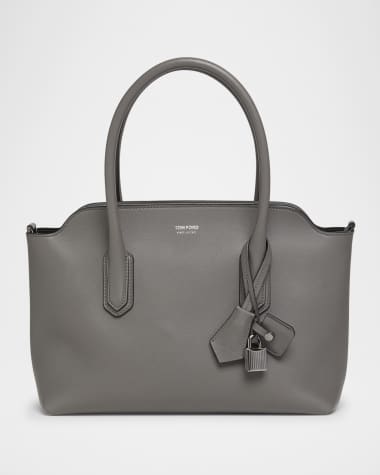 TOM FORD Alexander Medium Shoulder Bag in Natural Grain Leather