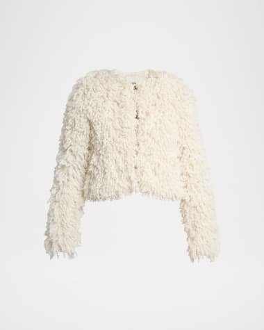 Isabel Marant Fedra Furry Alpaca Knit Jacket