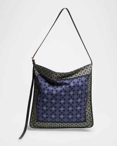 Dries Van Noten Medium Geometric Scarf Hobo Bag