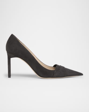TOM FORD Eva Suede Pointed-Toe Pumps
