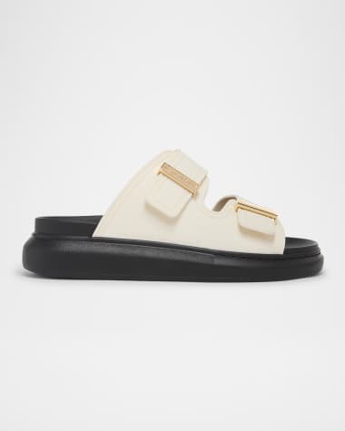 McQueen Black Sandals Shoes for Women | Neiman Marcus