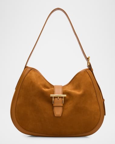 McQueen T-Bar Suede Shoulder Bag