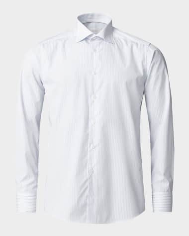 Eton Men's Elevated Stripe Supima 120 Slim-Fit Dress Shirt