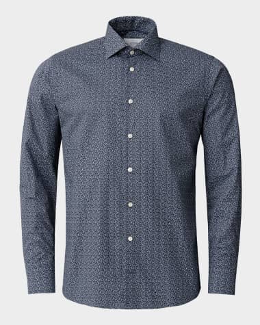 Eton Men's Signature Twill Micro Floral Slim-Fit Dress Shirt