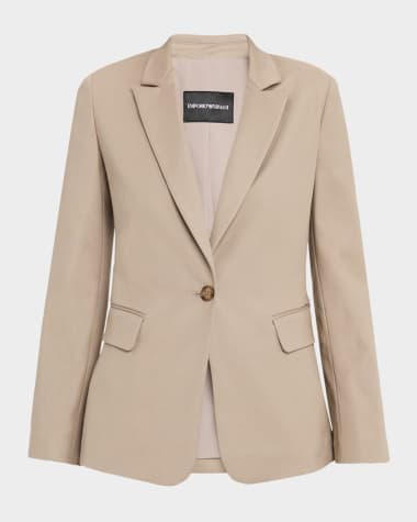 Emporio Armani Cotton Couture Single-Button Blazer