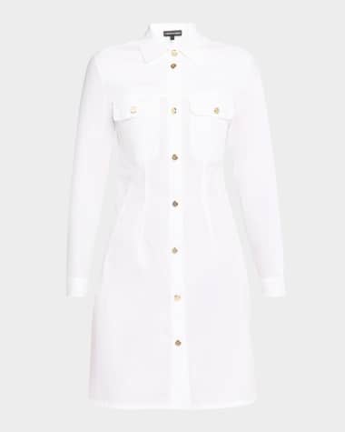 Emporio Armani White Dresses Women's Clothing at Neiman Marcus