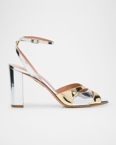 Aquazzura Specchio Moves Shiny Sandals