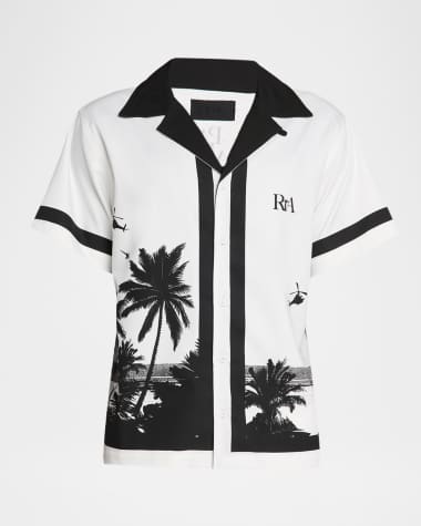 RTA Men's Nathan Palms Camp Shirt