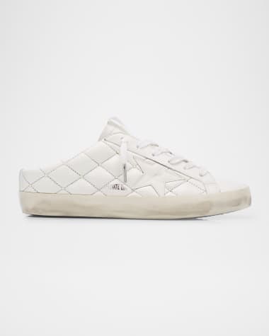 Golden Goose Superstar Sabot Pearly Quilted Leather Mule Sneakers
