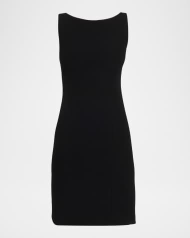 Emporio Armani Sleeveless High-Neck Waffle Dress