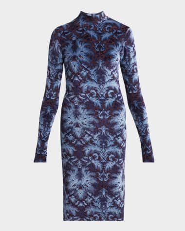 Etro Long-Sleeve Midi Dress