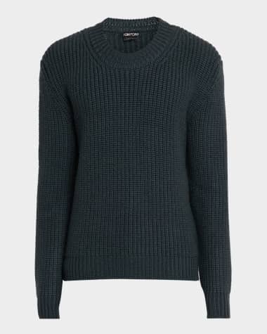 TOM FORD Men's Cashmere and Wool Half-Stitch Crewneck Sweater