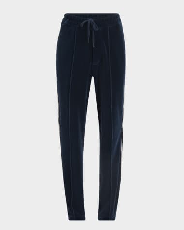 TOM FORD Men's Velour Piped Sweatpants
