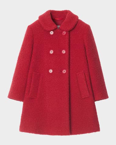 Burberry Girl's Dora Boucle Double-Breasted Dress Coat, Size 4-14