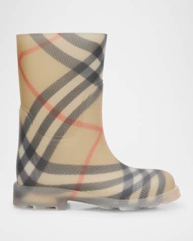 Burberry Kid's Marsh Check Rain Boots, Toddler/Kid