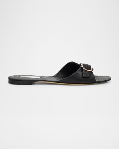 Gabriela Hearst Briar Leather Slide Sandals