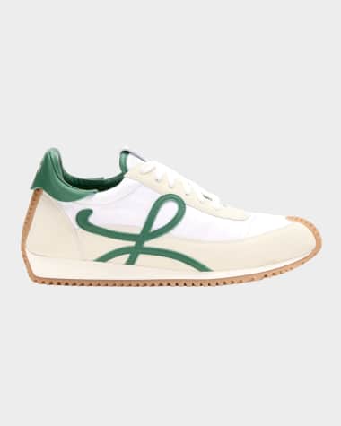Loewe Men's Flow Runner 2.0 Nylon and Suede Sneakers