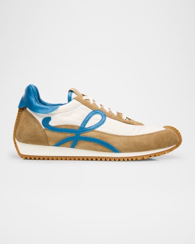 Loewe Men's Flow Runner 2.0 Nylon and Suede Sneakers