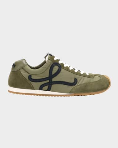 Loewe Men's Ballet Runner 2.0 Nylon and Calfskin Sneakers