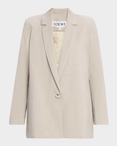 Loewe Pebble Button Single-Breasted Wrap Blazer