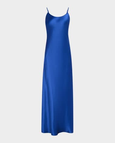 Gabriela Hearst Jesaba Scoop-Neck Silk Maxi Slip Dress